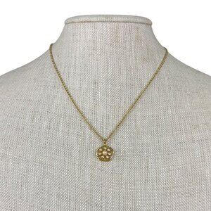 Kate Spade Womens Gold Tone Necklace Daisy Pendant Adjustable